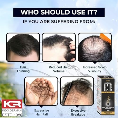 Image of KRIG'S 188 Hair Drops Homeopathic & KRIG'S Jaborandi Mother Tincture Orignal Herbal Extract 30ml COMBO PACK