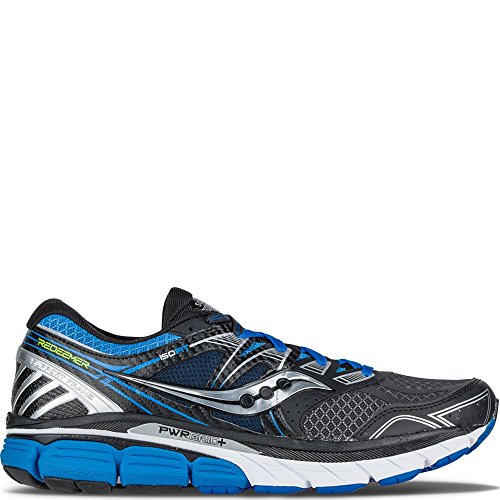 Saucony Men's Redeemer ISO Running Shoe, Black/Blue,11.5 M US