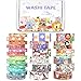 Carino Animali Washi Tape Set - 24 Rotoli di Kawaii Pastello Nastro Adesivo decorativo per Fai da Te, Lavori di Artigianato, Decorazioni, Diari Proiettili, Pianificatori, Scrapbooking
