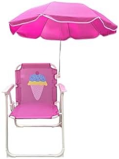 Silla de Playa para Niños con Sombrilla - Petite Carapace Chaise Pliante con Parasol | Plegable y Desmontable | Fácil de Transportar | Portátil y Ligera | para Parque, Mochilero, Viaje, Picnic, Patio