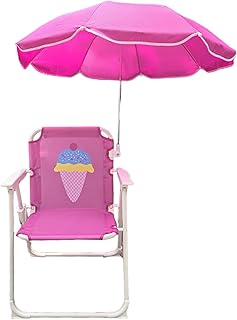 Silla de Playa para Niños con Sombrilla - Petite Carapace Chaise Pliante con Parasol | Plegable y Desmontable | Fácil de Transportar | Portátil y Ligera | para Parque, Mochilero, Viaje, Picnic, Patio