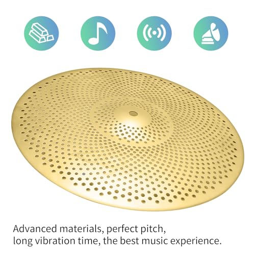 Cymbal Pack Golden Low Volume Cymbal Pack 14\"/16\"/18\"/20\" 5Pcs Drummer Practice Cymbal
