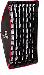 SOU FOTO Softbox com Tela Grid 50x70 Bocal E-27 SBS-50X70G para Fotografia