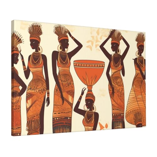 Impression sur toile femme tribale africaine HD poster mural deco salon chambre 40x61