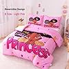 GRAT TIOC Black Girl Comforter Sets Twin,Black Girl Magic Bedding Set,African American Comforter Set for Kids Toddler,Cute Afro Melanin Princess Bed Set #2