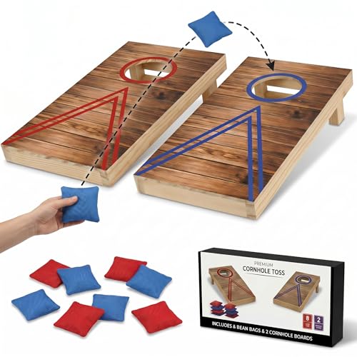 Mini Cornhole Set for Adults Tabletop Bean Bag Toss Game with 2 Wooden Boards and 8 Bean Bags 10.12 x 5.71 in Desktop Cornhole Game for Office Home Game Night Party Gift