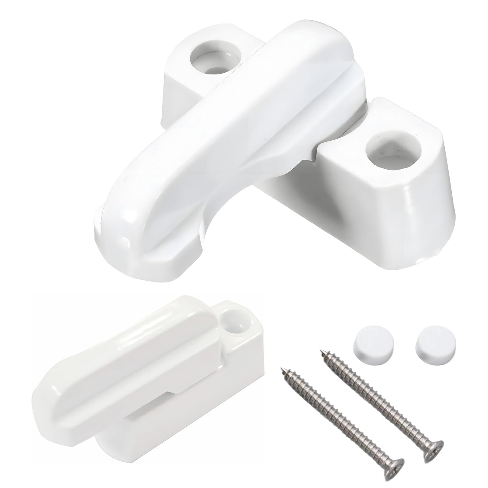 x4 Sash Jammers, Sash Blocker Window Jammer Locks, Extra Security Locks for uPVC and PVC Window & Doors for Bathroom Balcony Home Security - White