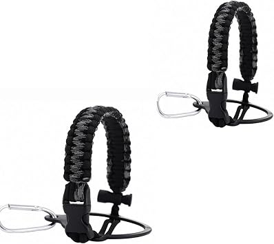 Water Cup Paracord Handle,Durable Water Bottle Handle Strap,Suitable for Wide-Mouth Water Bottles,with a Safety Ring &Safety Buckle,Multi-Color Paracord Bracelet