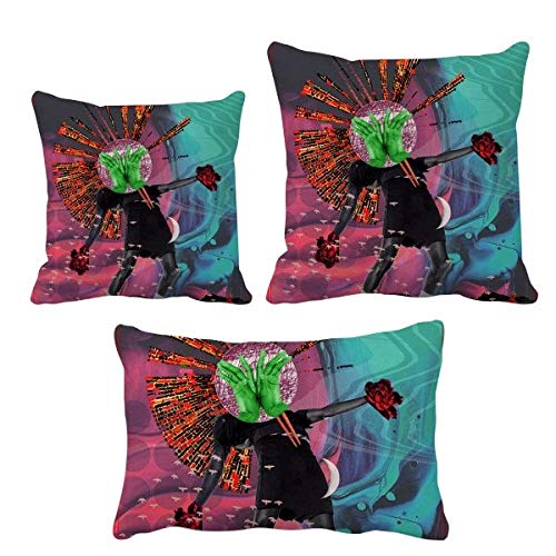 Coussins art abstrait d'automne ensemble avec insert pour decor sofa - 2