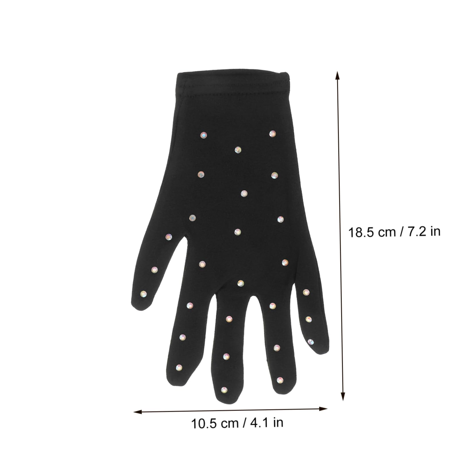 Toyvian Guantes de Patinaje artístico Guantes de Oro Mujeres Guantes de Encaje sin Dedos cordón Hielo Guantes de Fiesta de niña Guantes de Baile de niña Licra Black