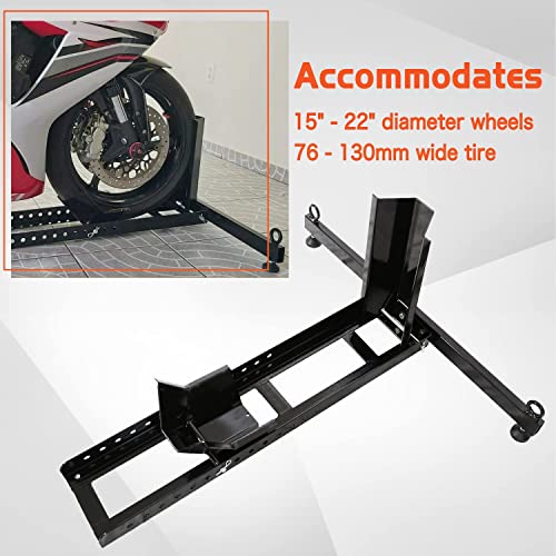 Ego Bike Adjustable Motorcycle Wheel Chock Upright 1800Lb Capacity Adjustable Motorcycle Stand Wheel Tire Chock For 15"-22" Wheels #TOP4