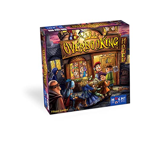 HUCH! | OverbooKing | Familienspiele | Kartenspiele | Gesellschaftsspiele | Denkspiele | Strategiespiele für Jugendliche und Erwachsene | Für 2 bis 4 Spieler ab 10 Jahren