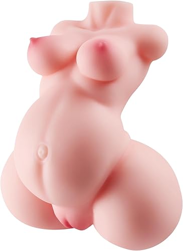 Eterfore Masturbador masculino con coño de bolsillo embarazada, mini muñeca sexual para hombres con canales de culo realistas 3D duales, juguetes