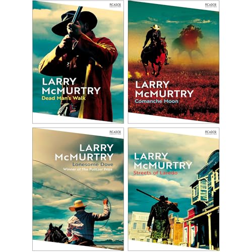 Lonesome Dove Series 4 Books Collection Set By Larry McMurtry(Dead Man's Walk, Comanche Moon, Lonesome Dove & Streets of Laredo)