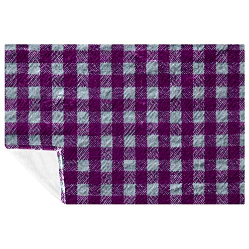 Couverture douce contre le froid : plaid chaud violet pour canapé et lit - 2