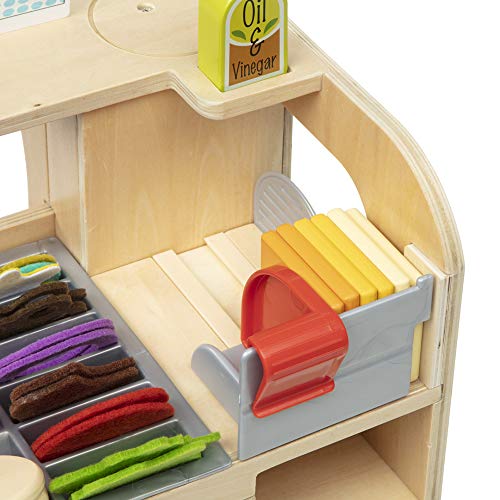 Melissa & Doug hölzerne Schneiden und Stapeln Sandwich Counter | Rollenspiel Holzspielzeug | Food Game | 3+ | Geschenk… – Bild 7