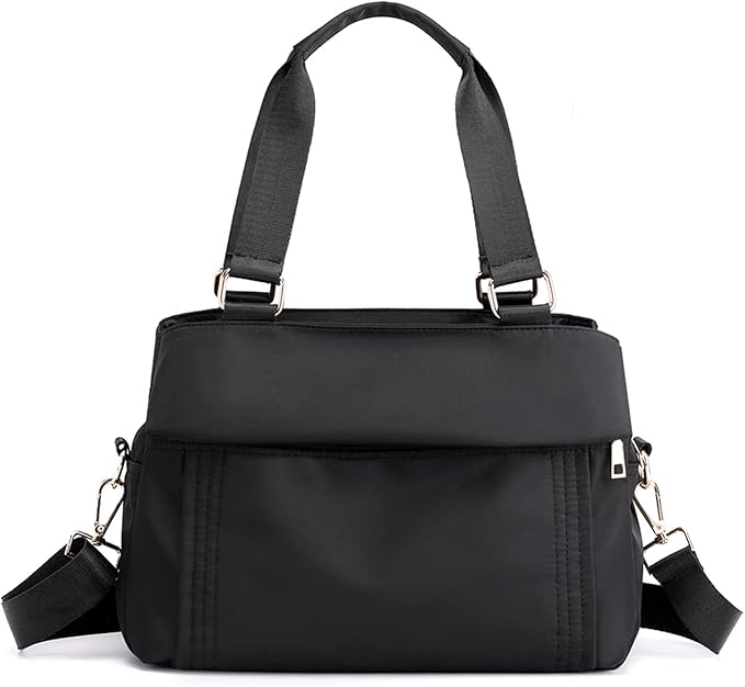 PORRASSO Shoulder Bag Nylon Women MultiPocket Handbag Girl Tote