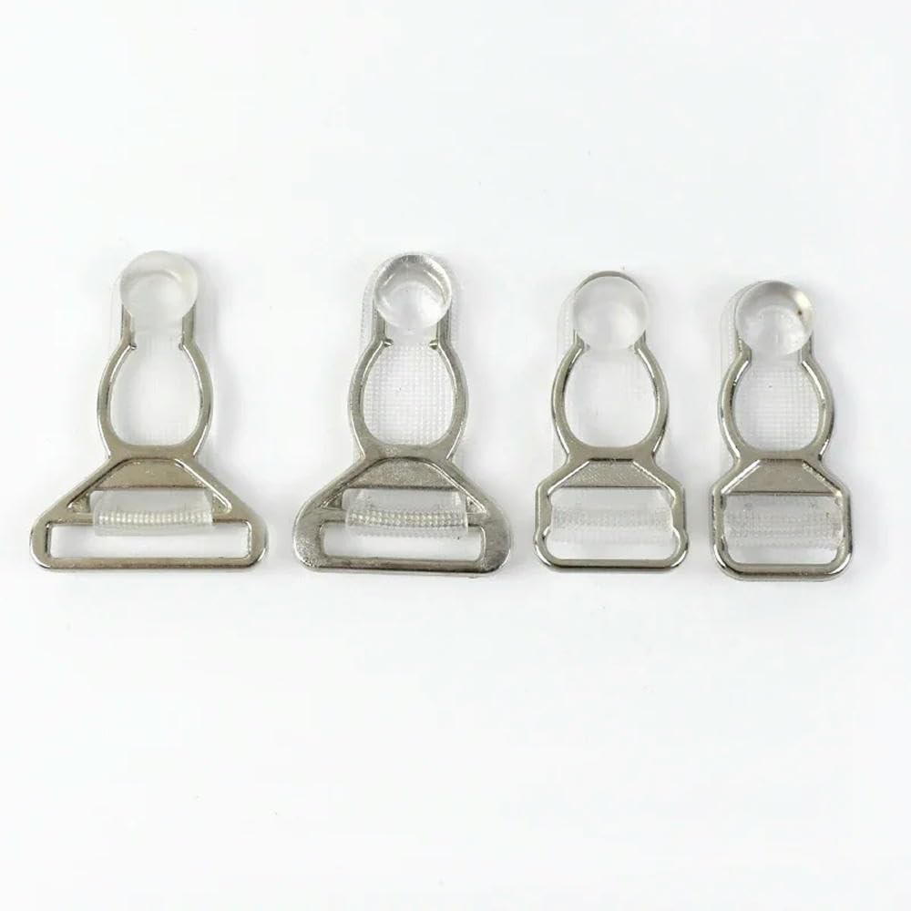 LIUXIN 30Pcs 10-18mm Metal Buckle For Bra Corset Garter Adjuster End Clasp Underwear Sock Clips Hook DIY Sewing Accessories