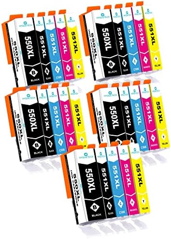 24-Pack Compatible Ink Cartridges For Canon PGI-550 & CLI-551 Printers - 4 Complete Sets Of 6