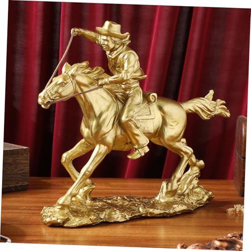Statuette cheval dorée ORFOFE pour combler un vide déco sur étagère - 6