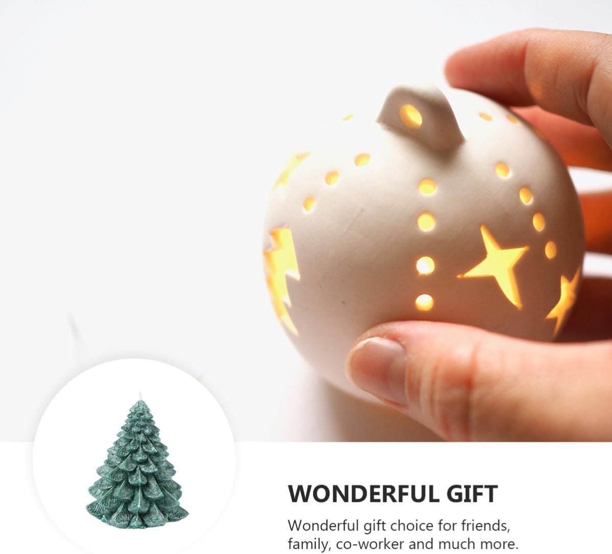 Xmas Christmas Tree Aromatherapy Candle Handmade Wax Green Decor