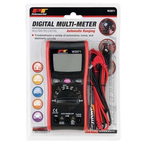 Image of Performance Tool W2971 Digital Multimeter, Volt Amp Ohm Meter with Diode and Continuity Test