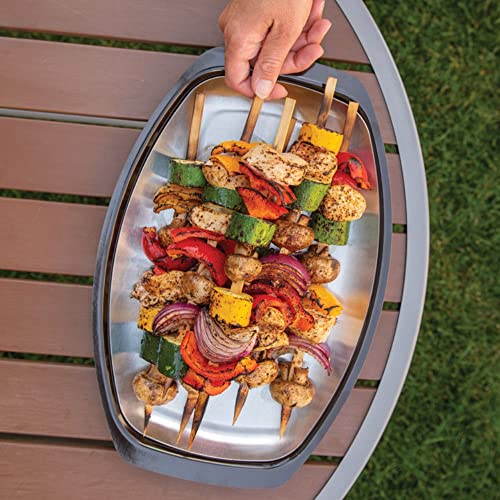 Nordic Ware 365 Indoor/Outdoor Grill N' Serve Plate, Brown/Silver, 10 By 15 Inch #TOP2