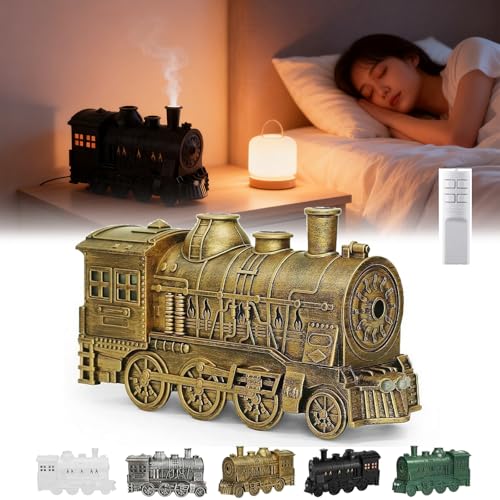 Difusor de Aceites Esenciales en Forma de Tren 300ml Oro miniatura 1