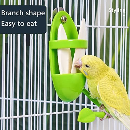 Cuttlebone 2 Pack, Large Cuttlefish Bone with Holder for Birds Cockatiels Parakeet Turtles Tortoise Snails (Color AB)