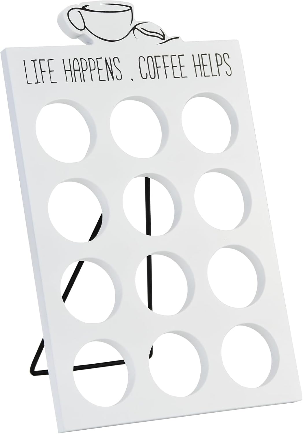 EMAISON Wood K Cups Holder for Counter, 12 Capacity Coffee