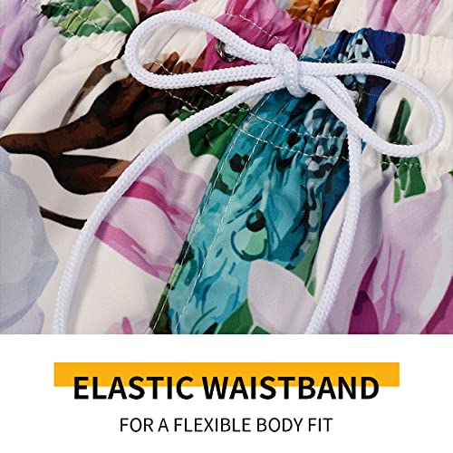 Mens Swim Trunks Quick Dry Beach Swim Shorts with Mesh Lining and Pockets4