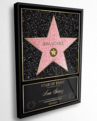 Panorama Cuadro Personalizado Estrella de la Fama 21x30 cm - Fabricado en Metacrilato Enmarcado - Certificado Celebrity del Cine - Regalos Originales para Cumpleaños, Jubilaciones. | Ya disponible en tu tienda friki favorita! En mundofriki.es!