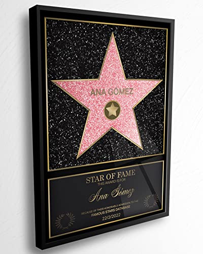 Panorama Cuadro Personalizado Estrella de la Fama 21x30 cm -