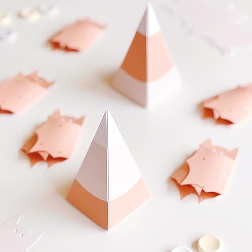 Miniatura 4 de Ellen Hutson, Essentials by Ellen, caja piramidal troquelada, caja de regalo, regalo, bricolaje, boda, ducha, cumpleaños, manualidades, fabricación