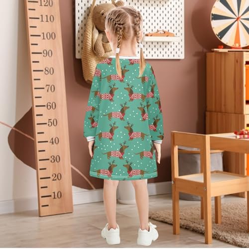 Girls Dresses Toddler Girl Clothes Dutch Hound Christmas Jumper Winter Casual Long Sleeve for Kids 2-8 Years3