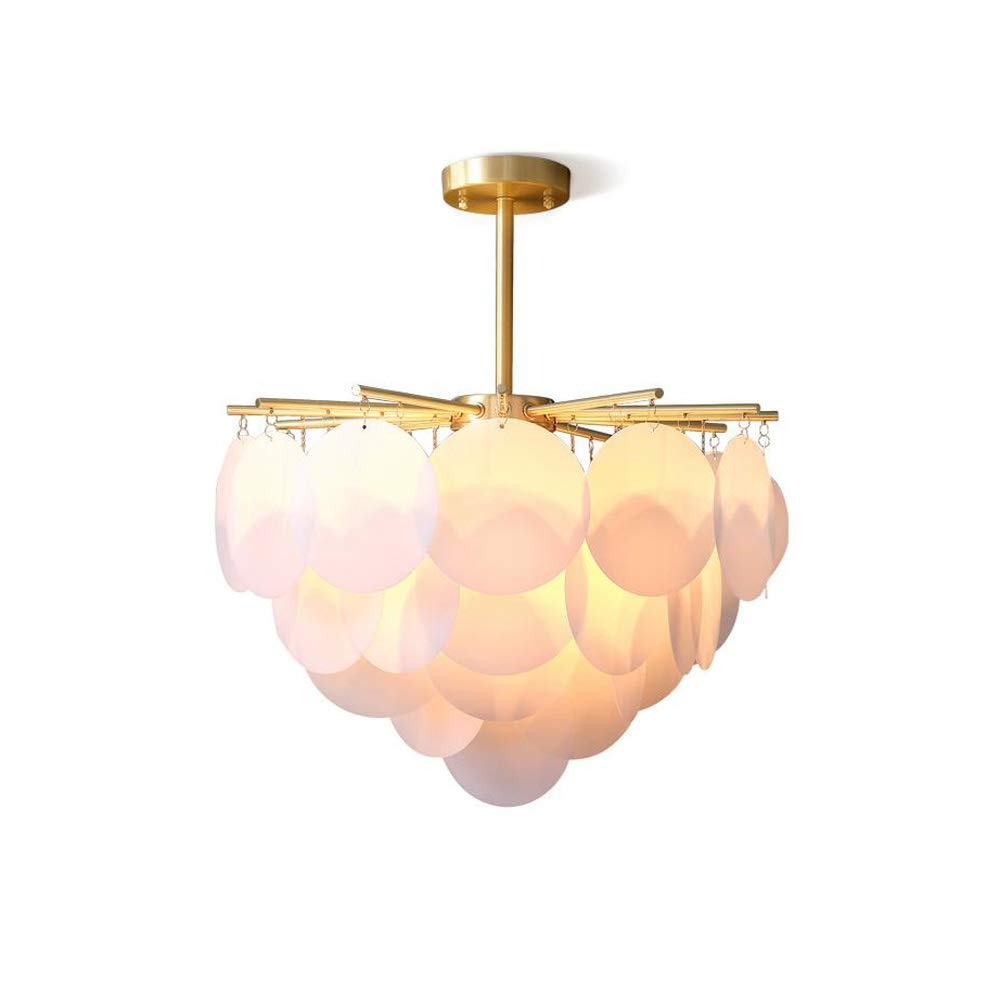 Plafonnier tambour en laiton à 4 lumières pour salon et entrée