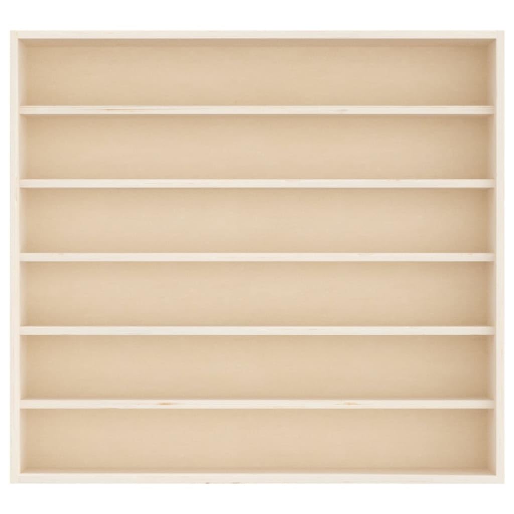 Wandregal aus Holz mit 6 Regalböden 60x8,5x55 cm Schwebendes Regal für Bücher Deko und Aufbewahrung im Wohnzimmer Schlafzimmer und Badezimmer