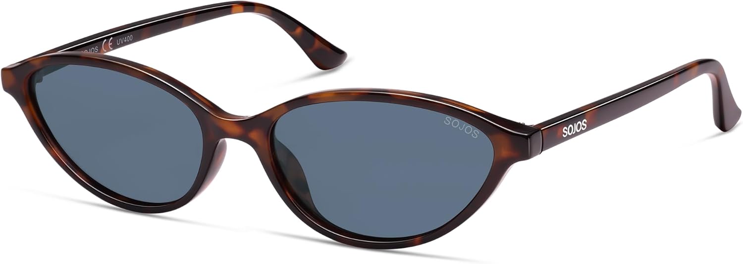SOJOS Trendy Polarized Oval Sunglasses for Women Retro Chic 90s Shades Lightweight Sunnies SJ2656