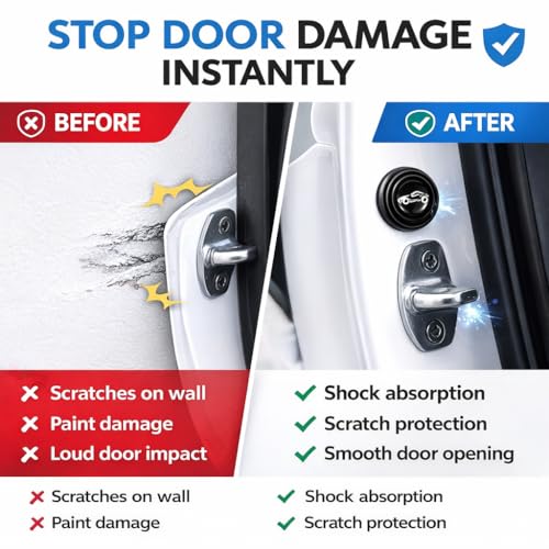 Image of YTM 10 Pcs Car Door Shock Absorber Pads Silicone Door Guard Anti Collision Protector Noise Reduction Buffer Sticker Scratch Guard Universal Fit Car Accessories for All Cars SUVs Interior Safety