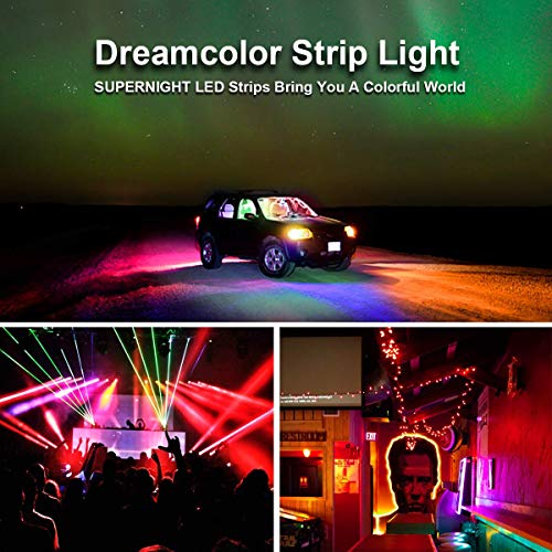 Cinta LED SUPERNIGHT 16.4 ft RGB impermeable con control miniatura 5