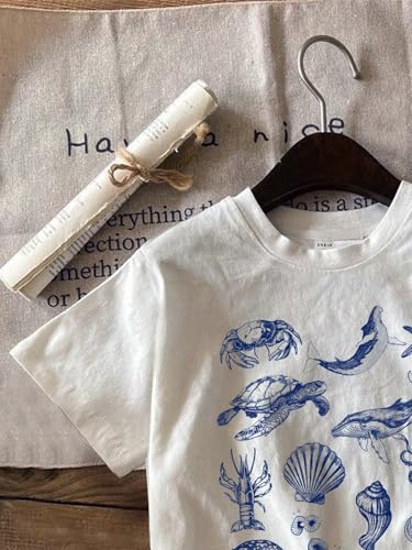 QJQ Girl's Cute Graphic T Shirts Short Sleeve Crewneck Tees Summer Trendy Preppy Tops Clothes4