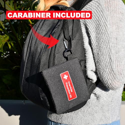 Image of Naloxone Overdose Prevention Canvas Bag - Holds 2 Nasal Spray Devices & Accessories - Empty Case Only, Naloxone Not Included - (Black, Single)