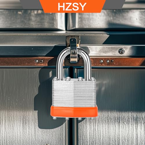 HZSY Padlocks Keyed Alike, Pack of 12, Laminated Steel Keyed Lock (1-9/16", 40mm), Padlocks with Same Key, Normal Shackle, for Toolbox, Locker & StorageUnit or More by HZSY - Image 7