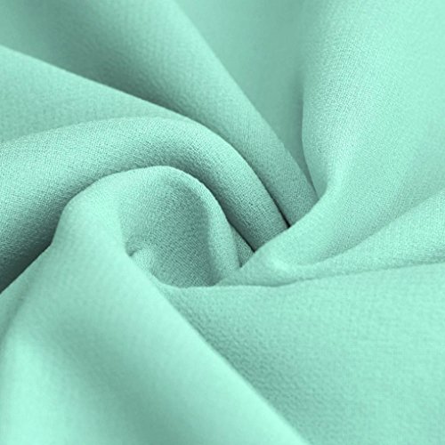 Franterd Dress Womens Spaghetti Strap Back Howllow Out Chiffon Beach Short Dress Green #TOP7