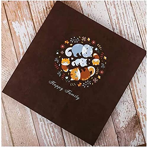 Termotransferowy album fotograficzny, typ wklejania, album fotograficzny DIY, odpowiedni do podróży, rodziny, pary, ślubu, 32,5 x 33 x 2,5 cm (kolor: B)