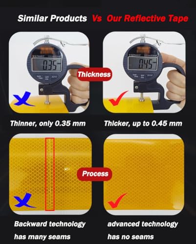 Reflektierendes Klebeband, hohe Intensität, wasserdicht, Sicherheitswarnaufkleber für den Außenbereich, ideal für Fahrräder und Fahrzeuge