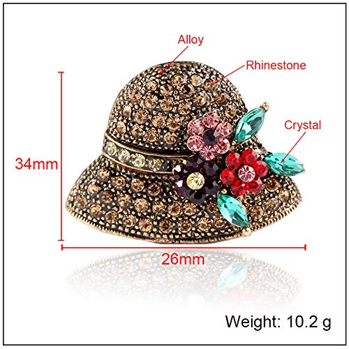 Comelyjewel Rhinestone Brooch Pins For Women Hat Jewelry Brooch Pins,Cute Handmade Brooches Pin,Gold #TOP1