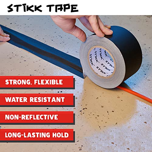 STIKK Gaffer Tape - Red Gaffers Tape - 3 inch x 60 Yards - Pro Gaff Tape for Staging Work - Grafting Tape for Filming, Photography, Radio - Effective Heavy-Duty Water Resistant Gaff Tape