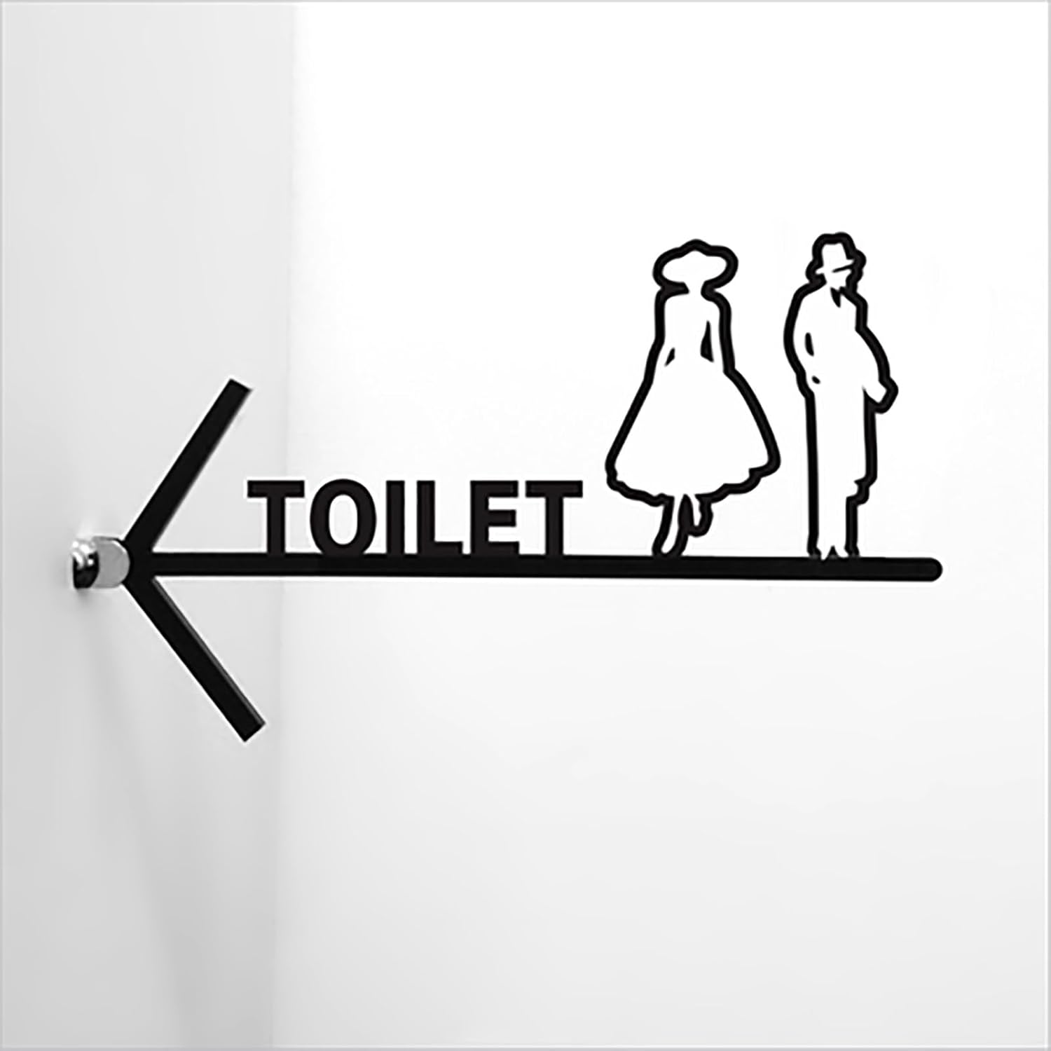 Restroom,Bathroom Signs Restroom Signs Men Women, Black Accessible Restroom Sign Set for Wall/Door, Easy Mounting for Office or Business Bathroom Toilet(B)