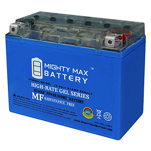 Mighty Max Battery YTX24HL-BS GEL -12 Volt 21 AH, GEL Type, 350 CCA, Rechargeable Maintenance Free SLA AGM Motorcycle Battery by Mighty Max Battery - Used condition - US$50.81